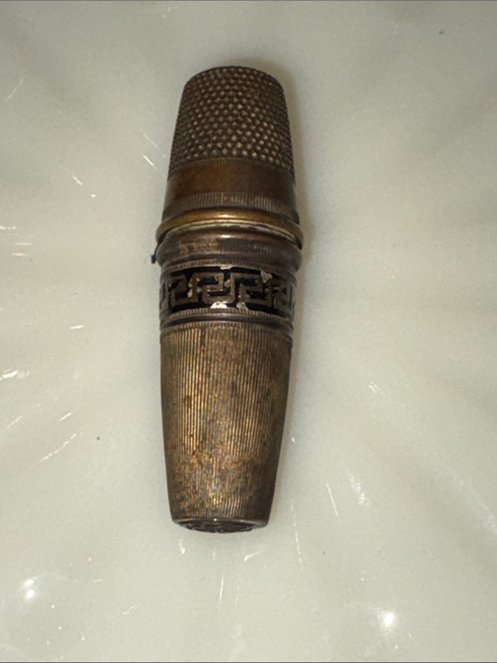 Antique Victorian Brass Sewing Etui Capsule